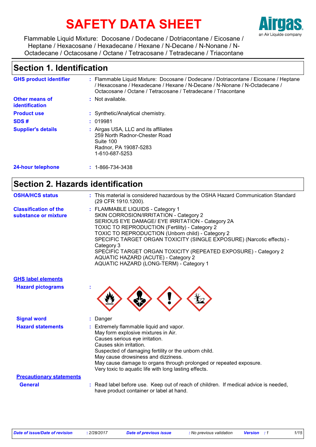 Section 13. Disposal Considerations Disposal Methods : the Generation of Waste Should Be Avoided Or Minimized Wherever Possible