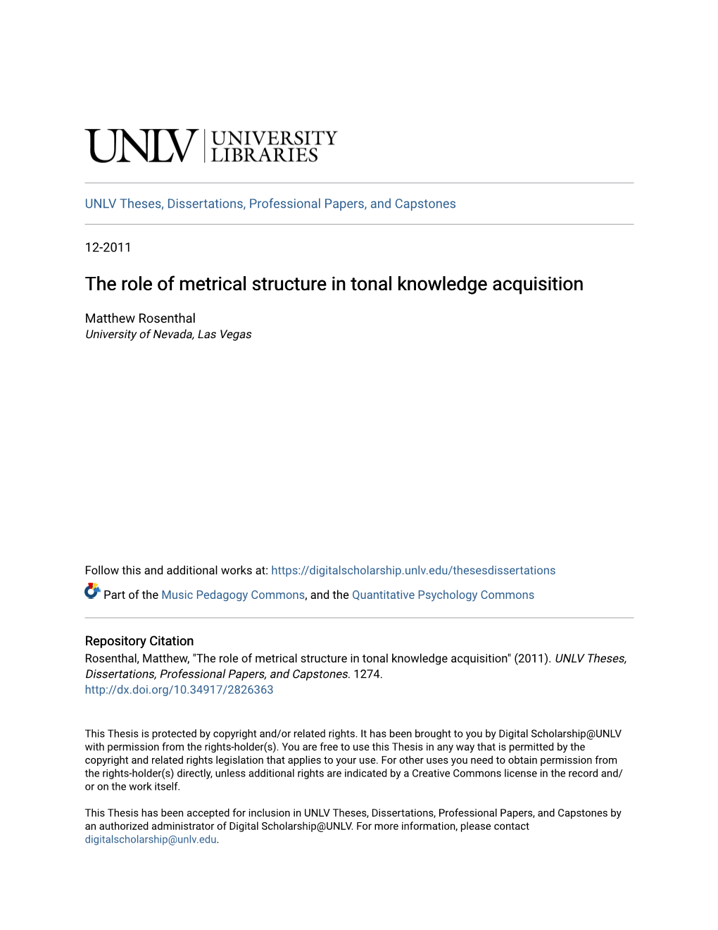 The Role of Metrical Structure in Tonal Knowledge Acquisition