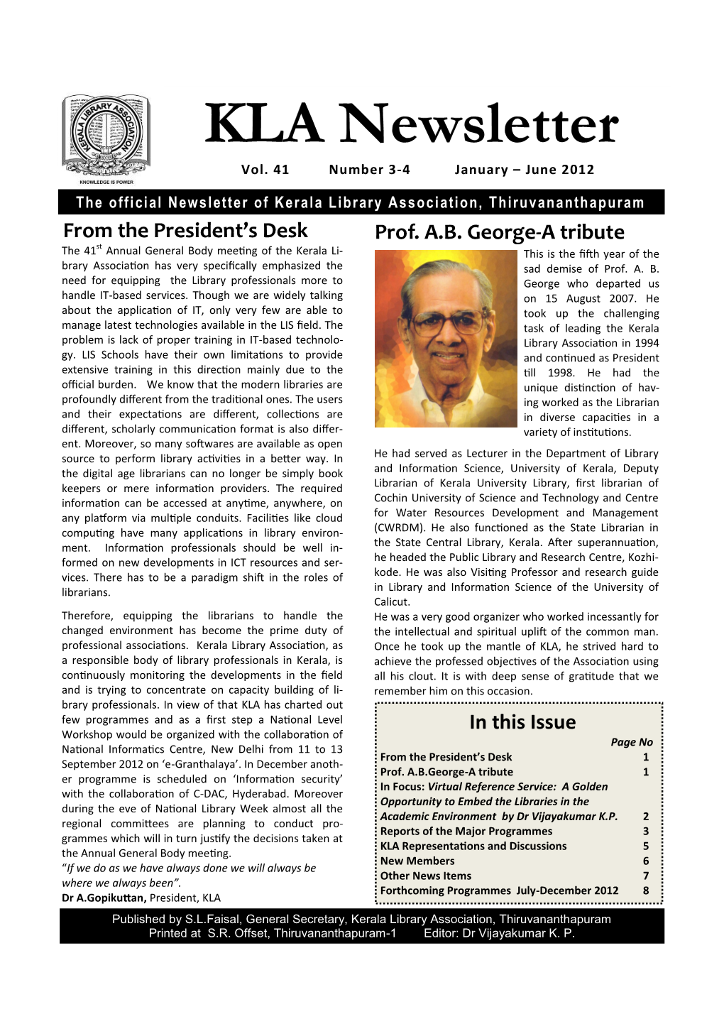 KLA Newsletter Vol