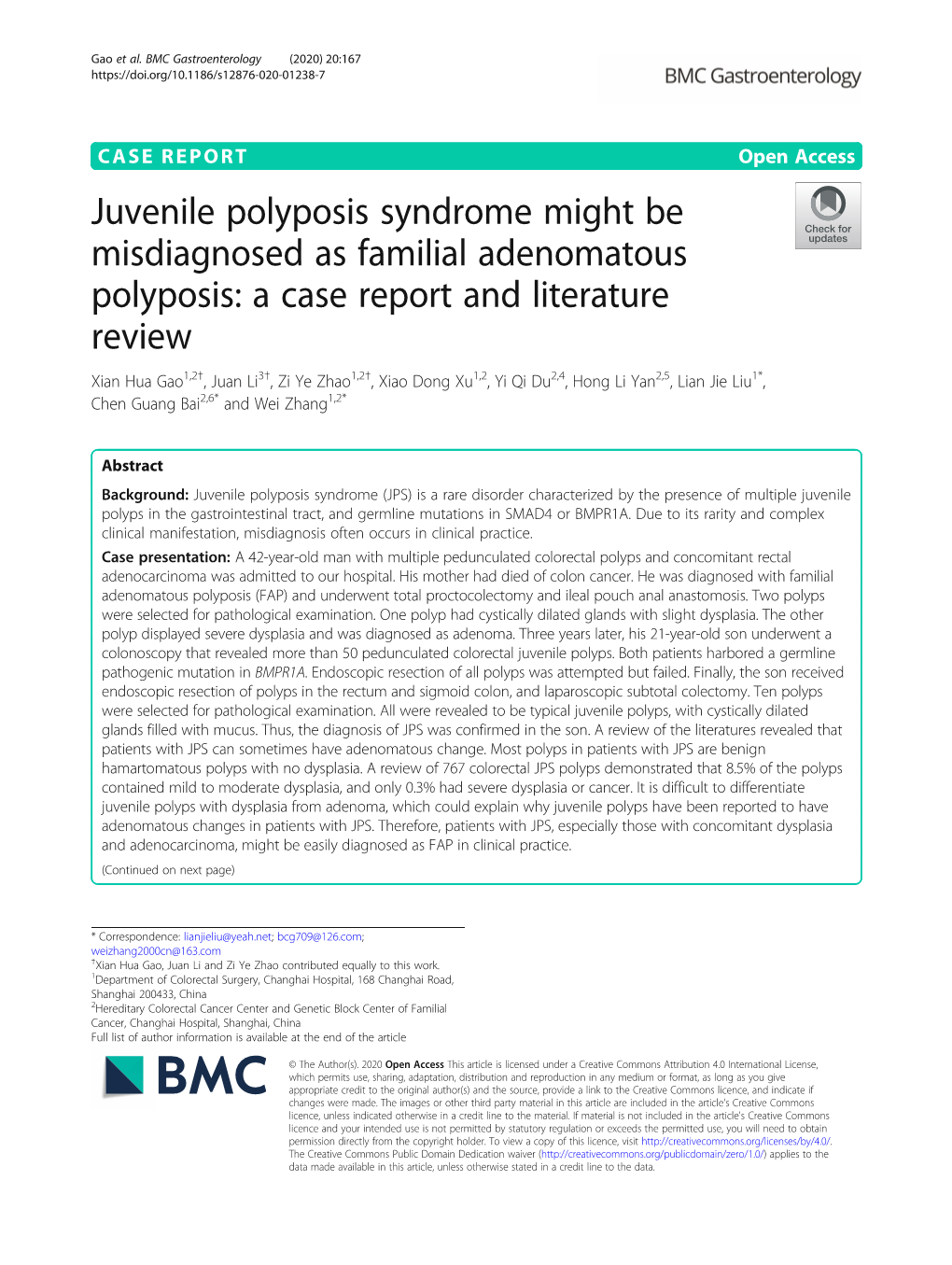 Juvenile Polyposis Syndrome Might Be