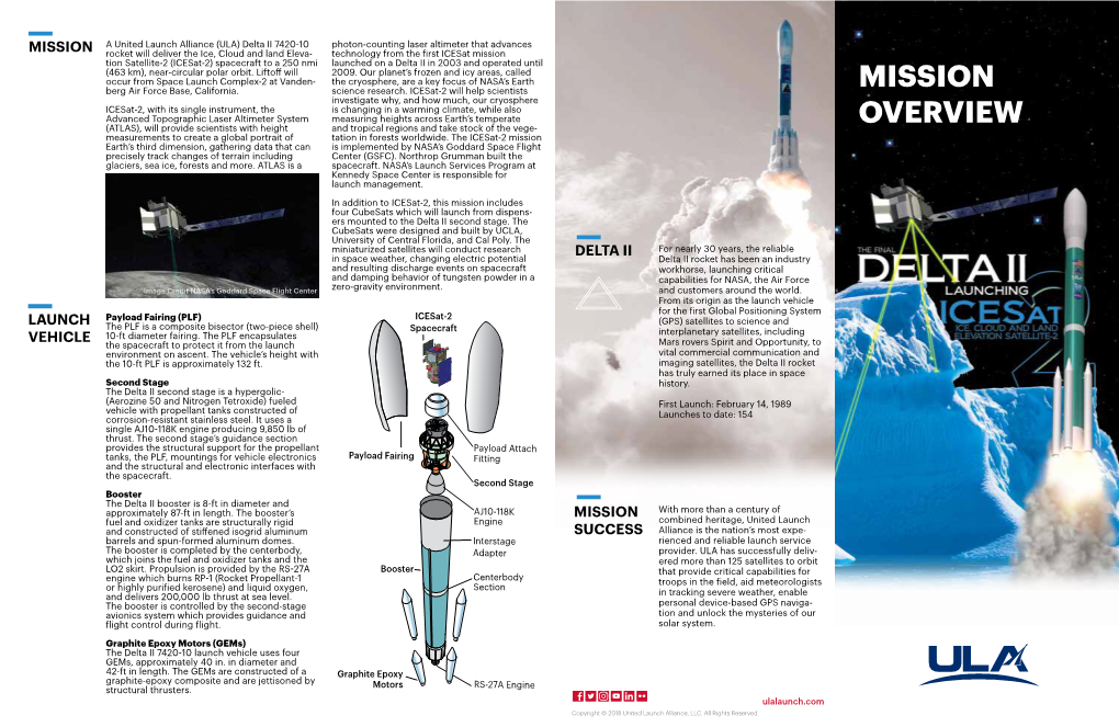 Delta II Icesat-2 Mission Booklet