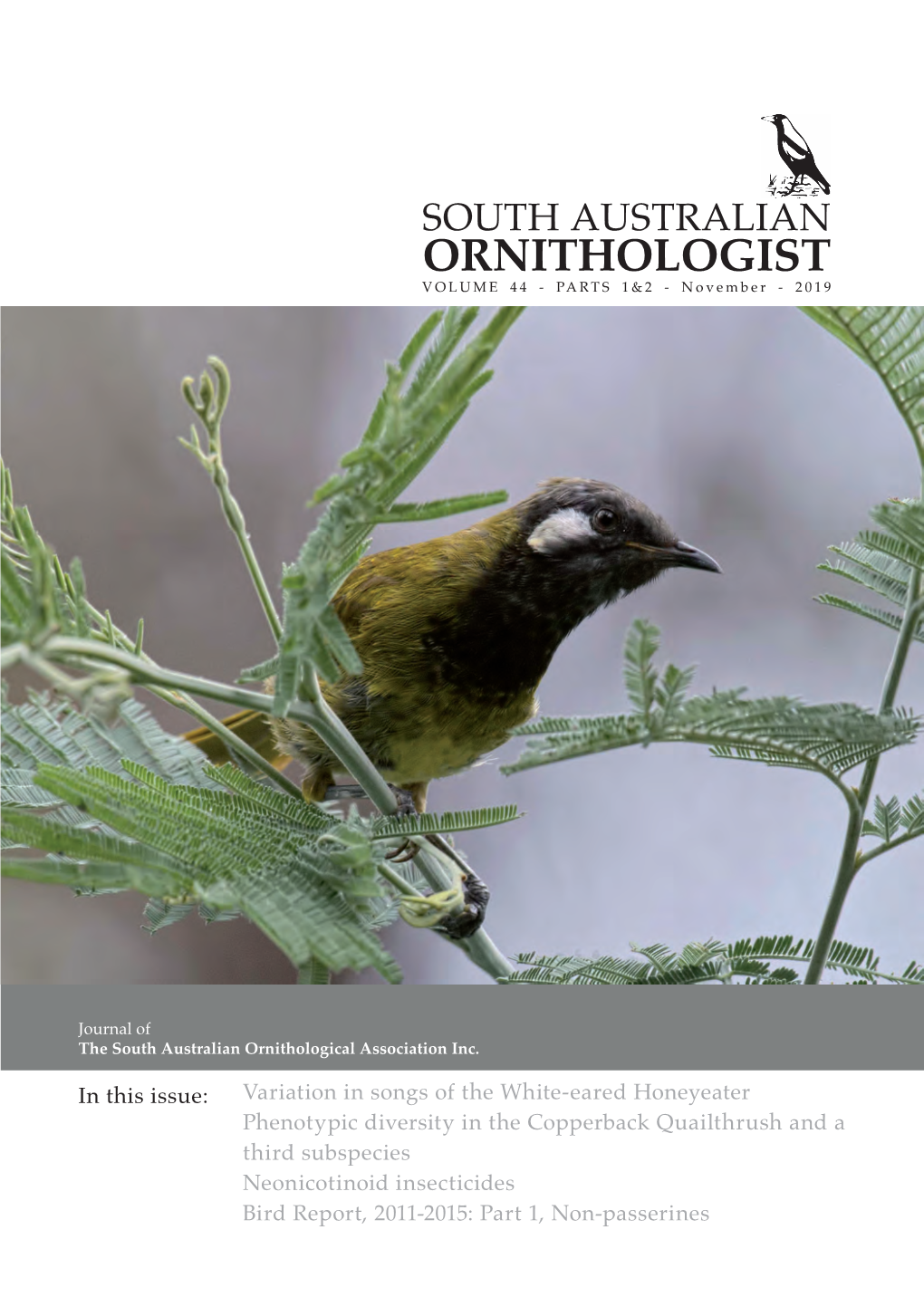 ORNITHOLOGIST VOLUME 44 - PARTS 1&2 - November - 2019