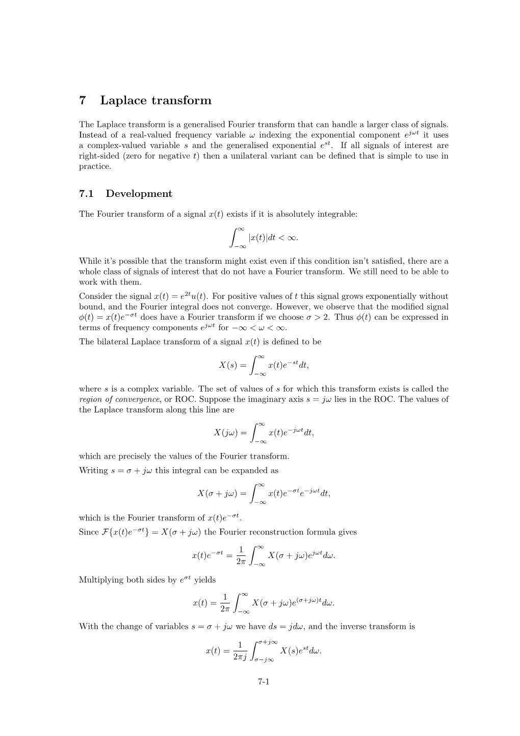 7 Laplace Transform