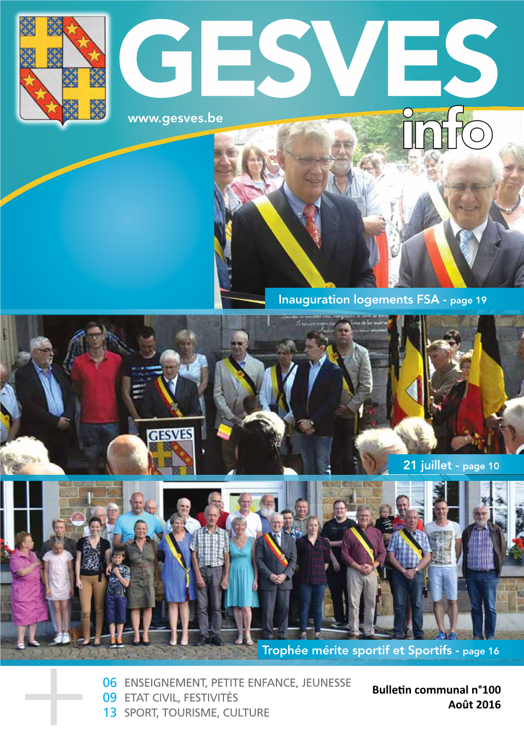 Bulletin Communal N°100 Août 2016 21 Juillet