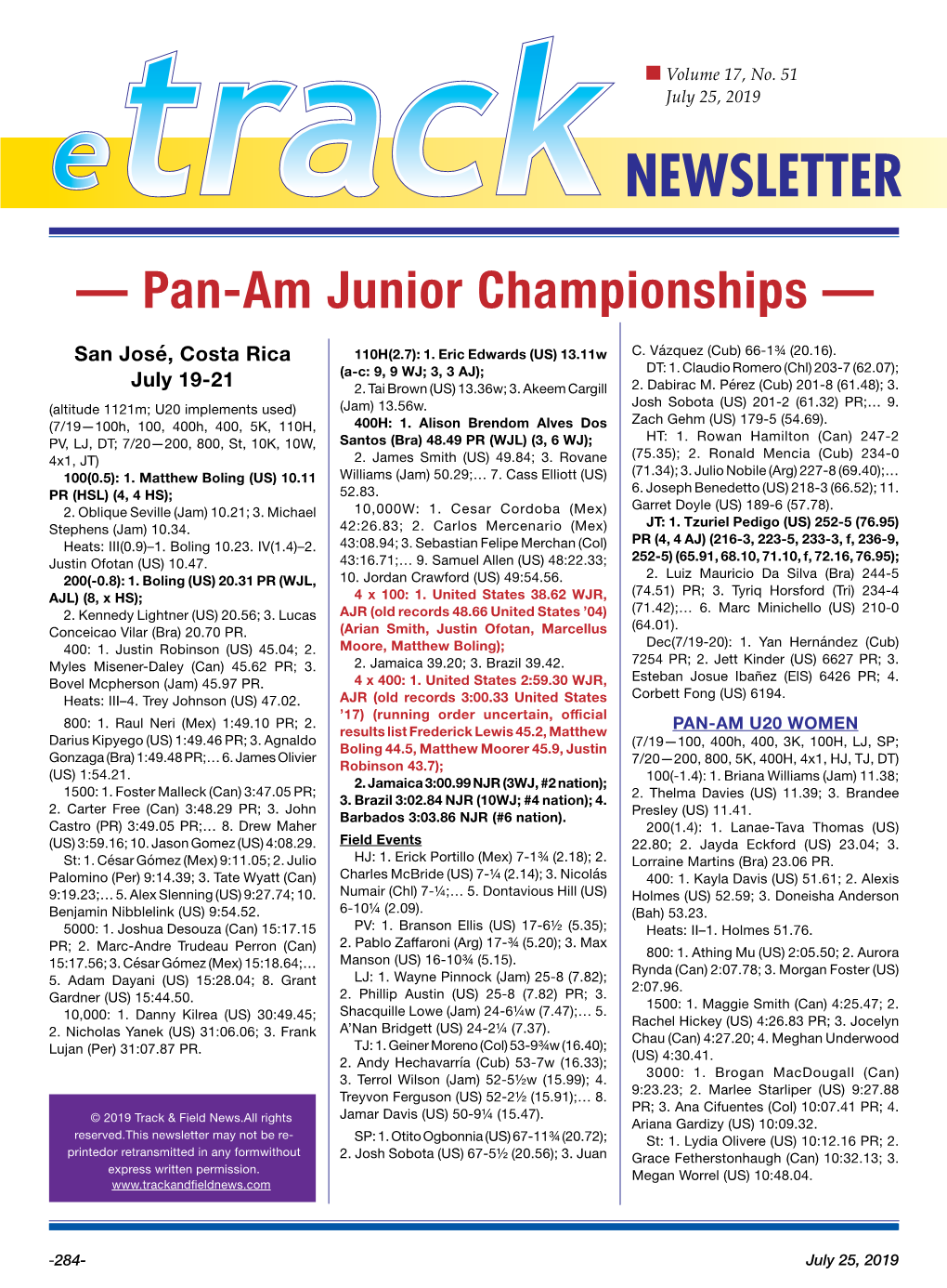 — Pan-Am Junior Championships —