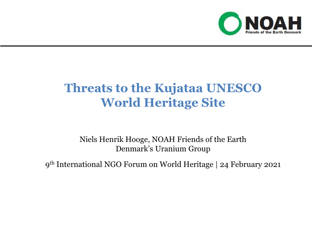 Threats to the Kujataa UNESCO World Heritage Site