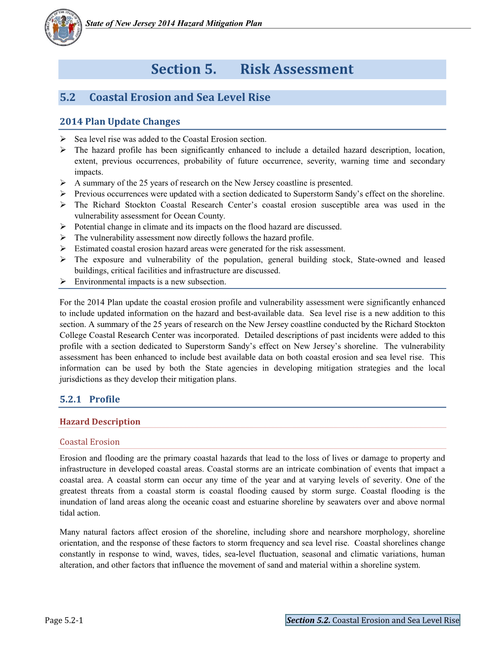 Coastal Erosion and Sea Level Rise