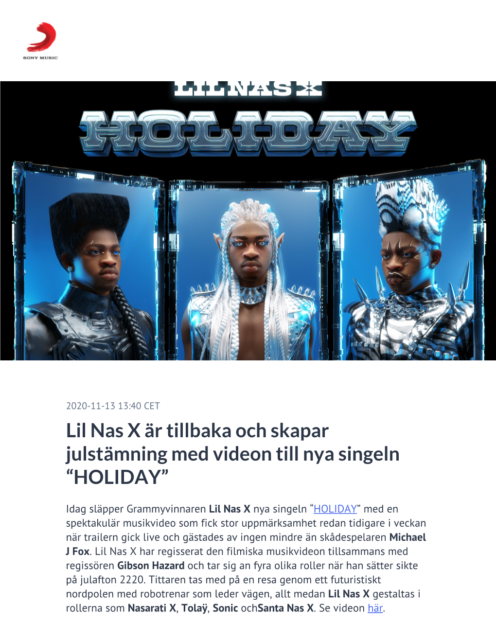 ​Lil Nas X Är Tillbaka Och Skapar Julstämning Med Videon Till Nya