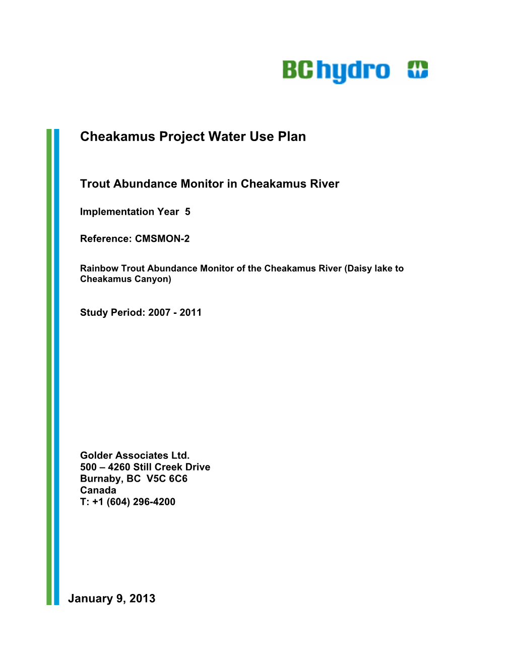 Trout Abundance Monitor in Cheakamus River