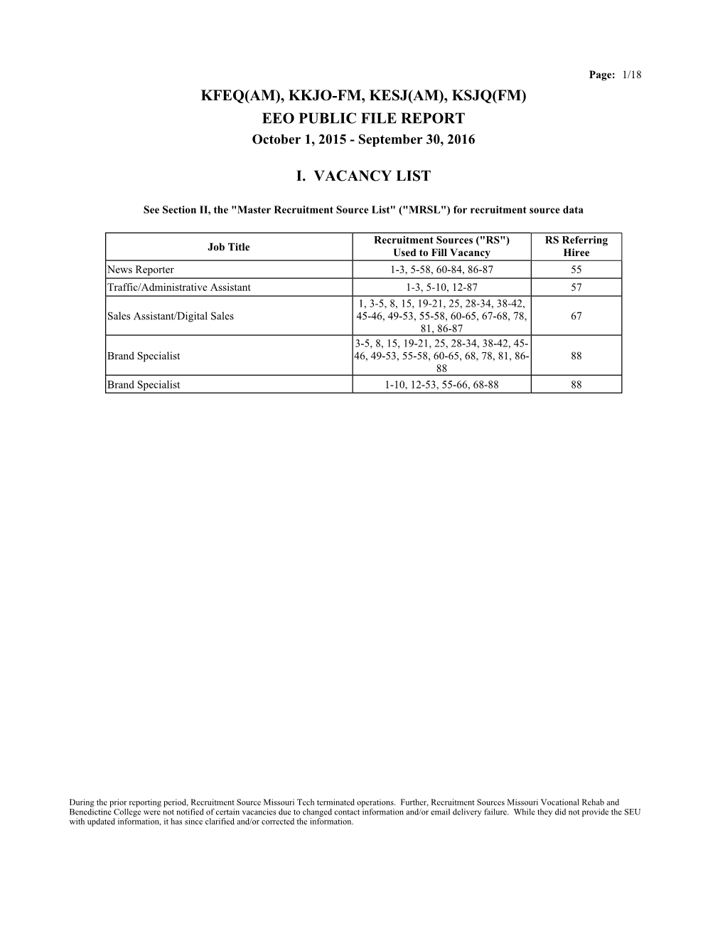 EEO Compliance from Broadcast1source