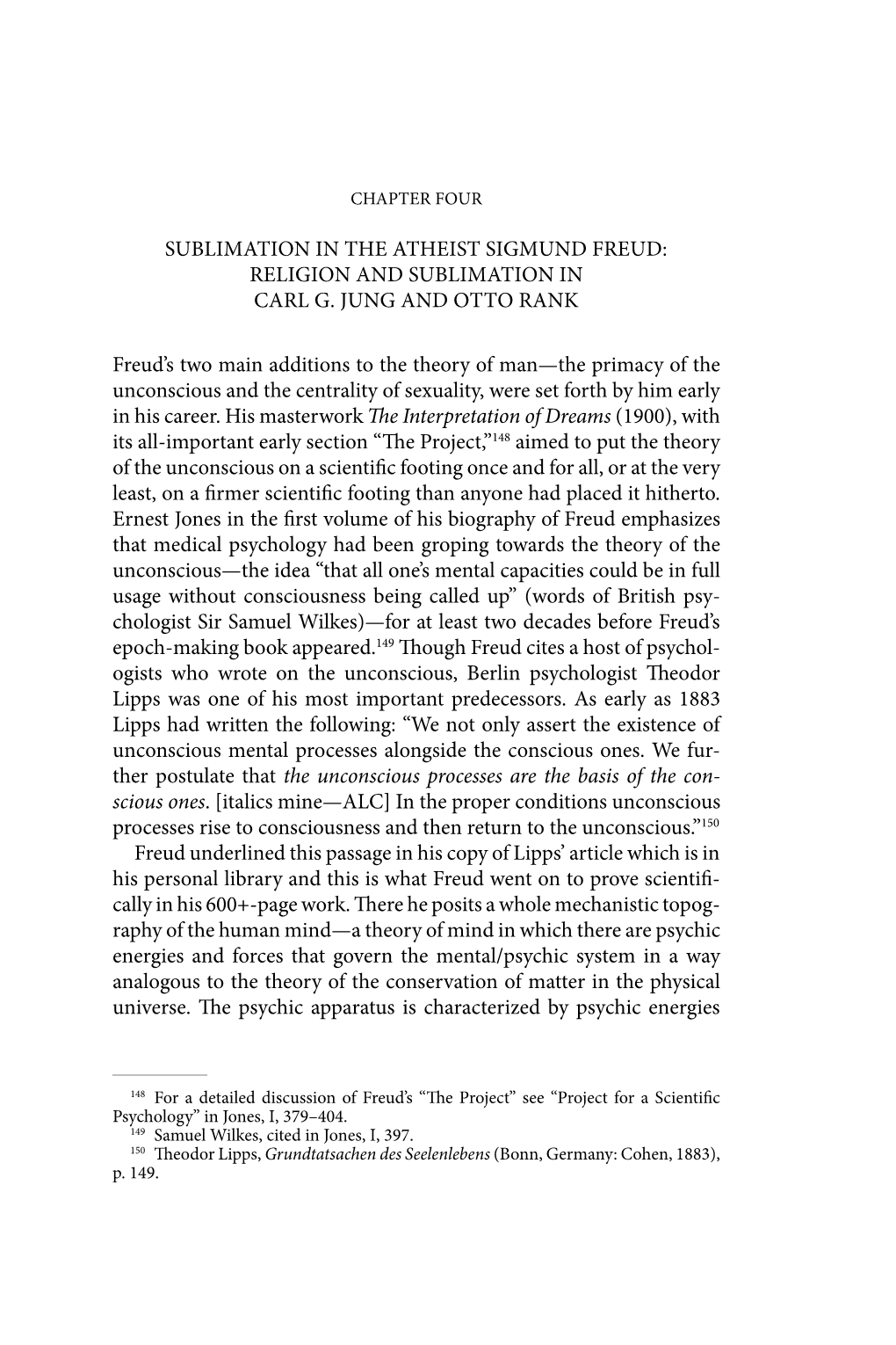 Sublimation in the Atheist Sigmund Freud: Religion and Sublimation in Carl G