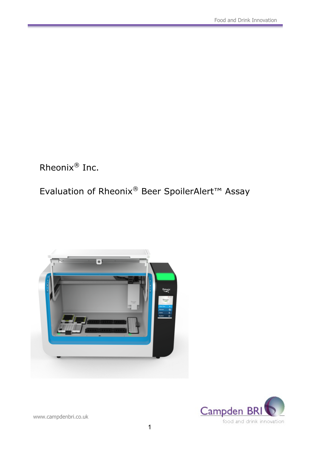 Rheonix® – Beer Spoileralert™ Assay