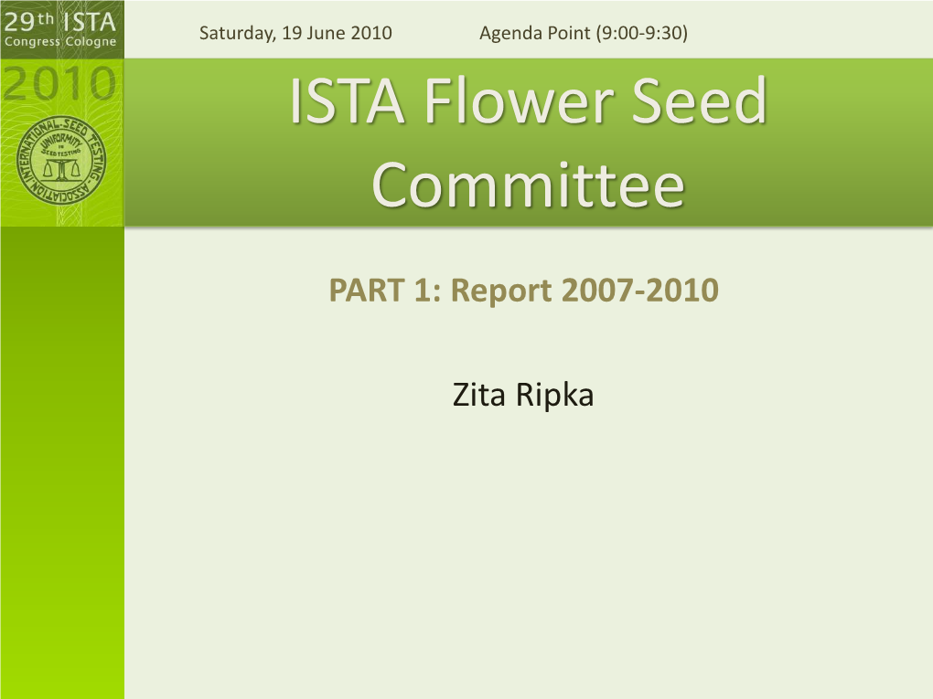 ISTA Flower Seed Committee