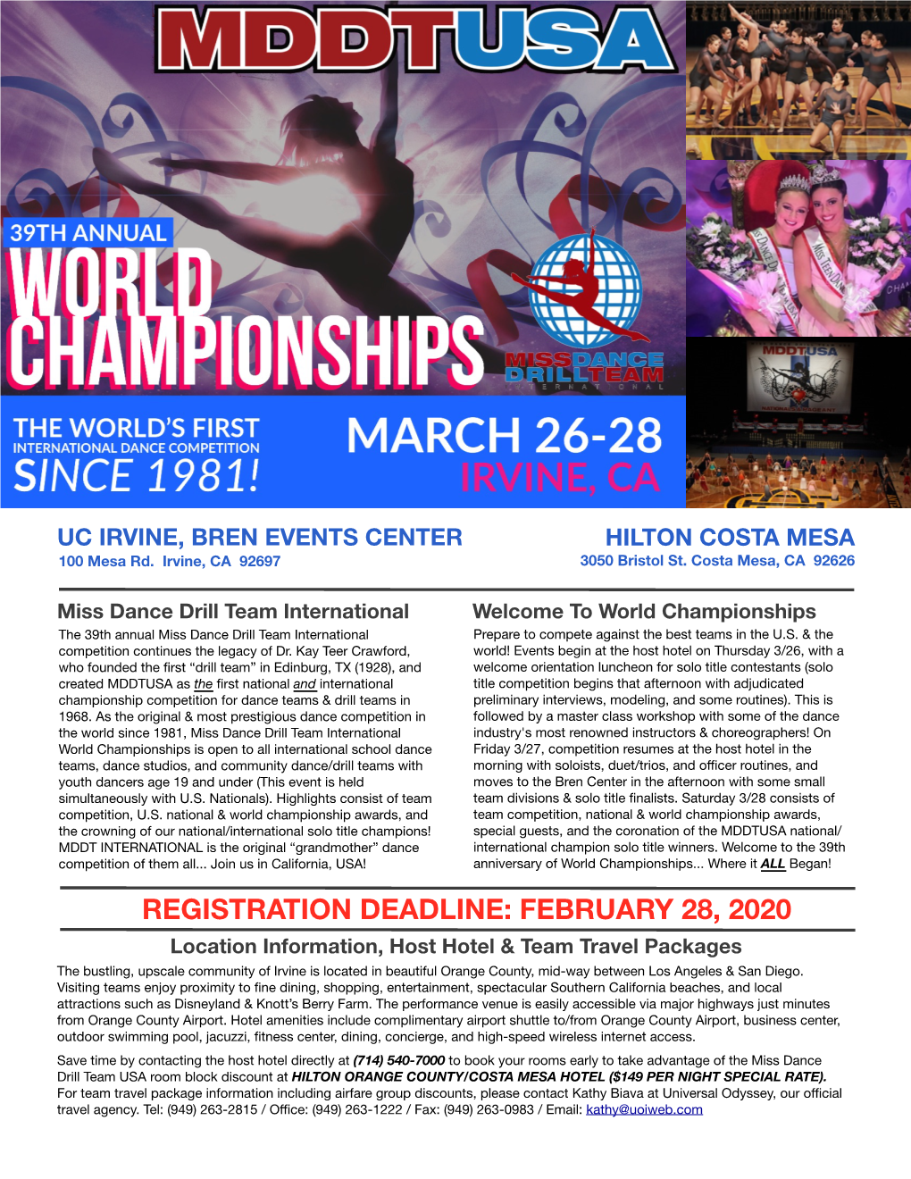2020 World Championships Information