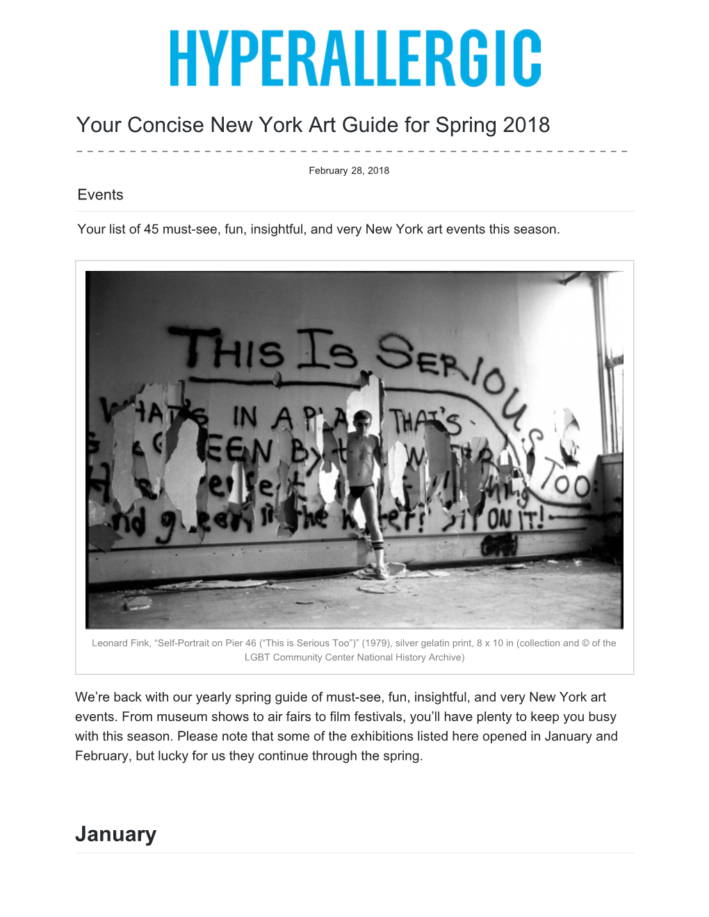 Your Concise New York Art Guide for Spring 2018