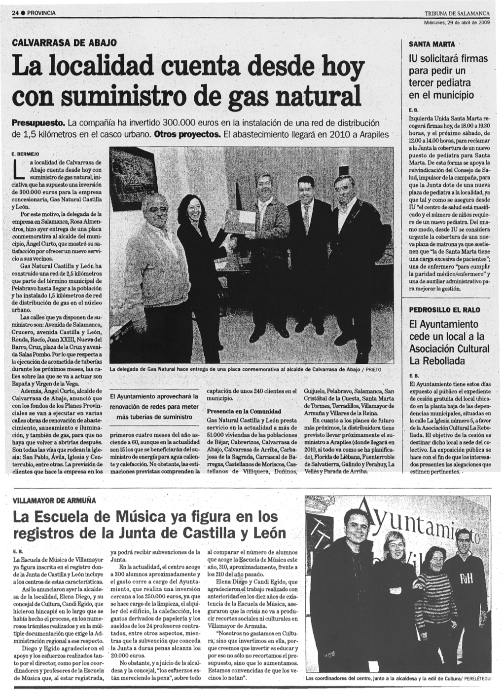 La Localidad Cuenta .Desde-Hoy Con Suministro De Gas Natural