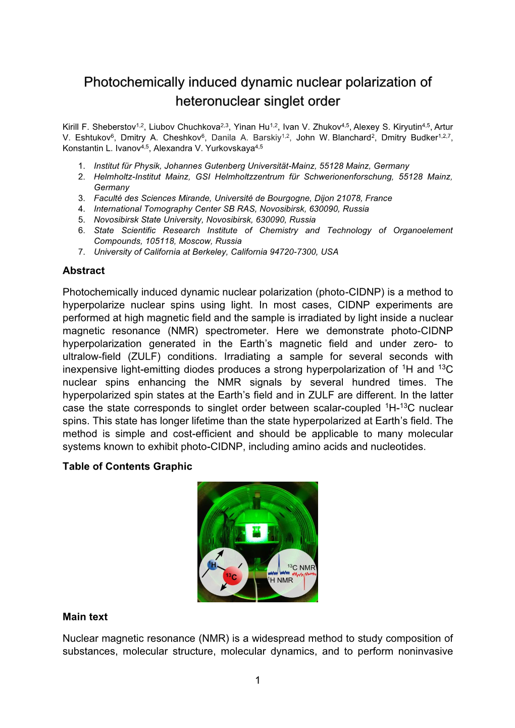 Photochemically Induced Dynamic Nuclear Polarization of Heteronuclear Singlet Order