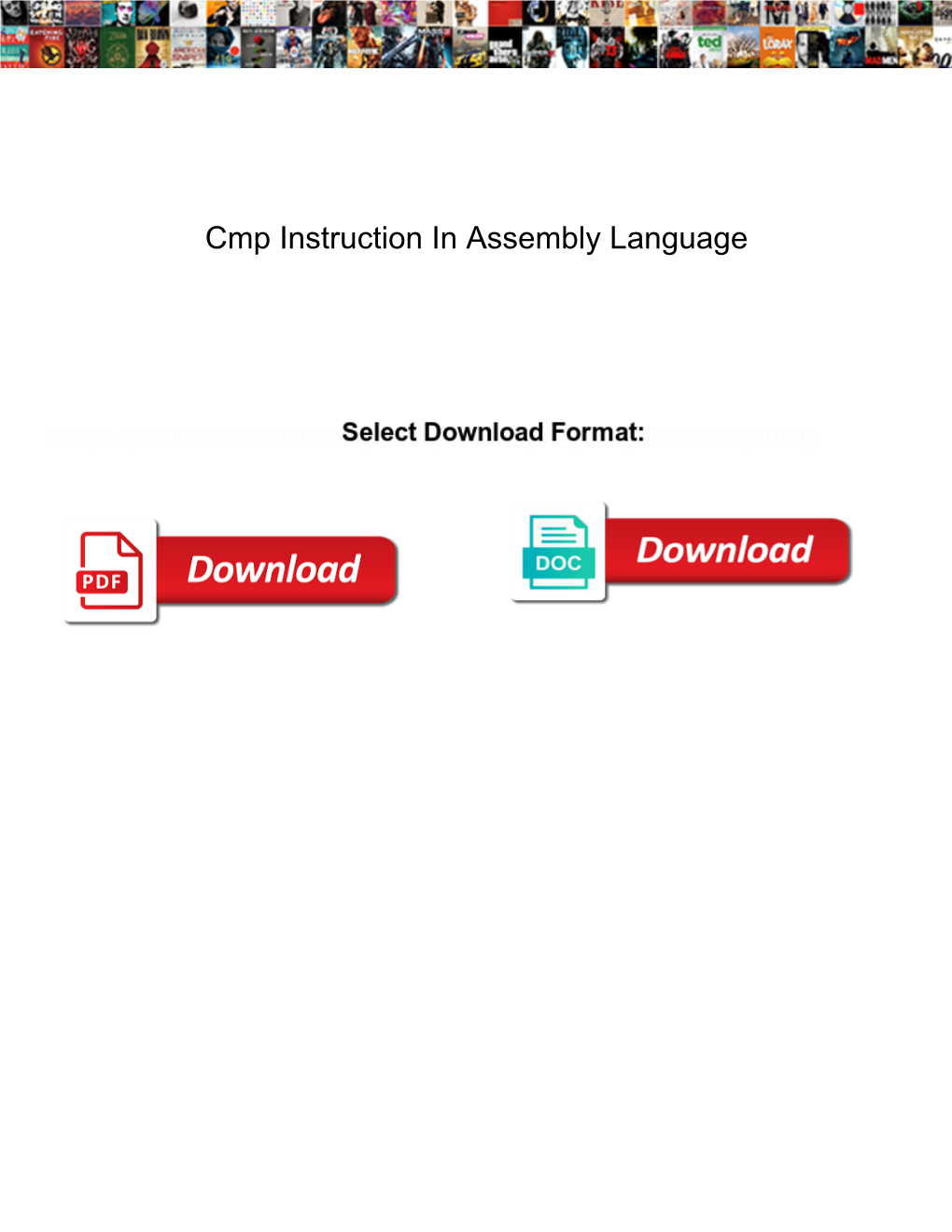 Cmp Instruction in Assembly Language