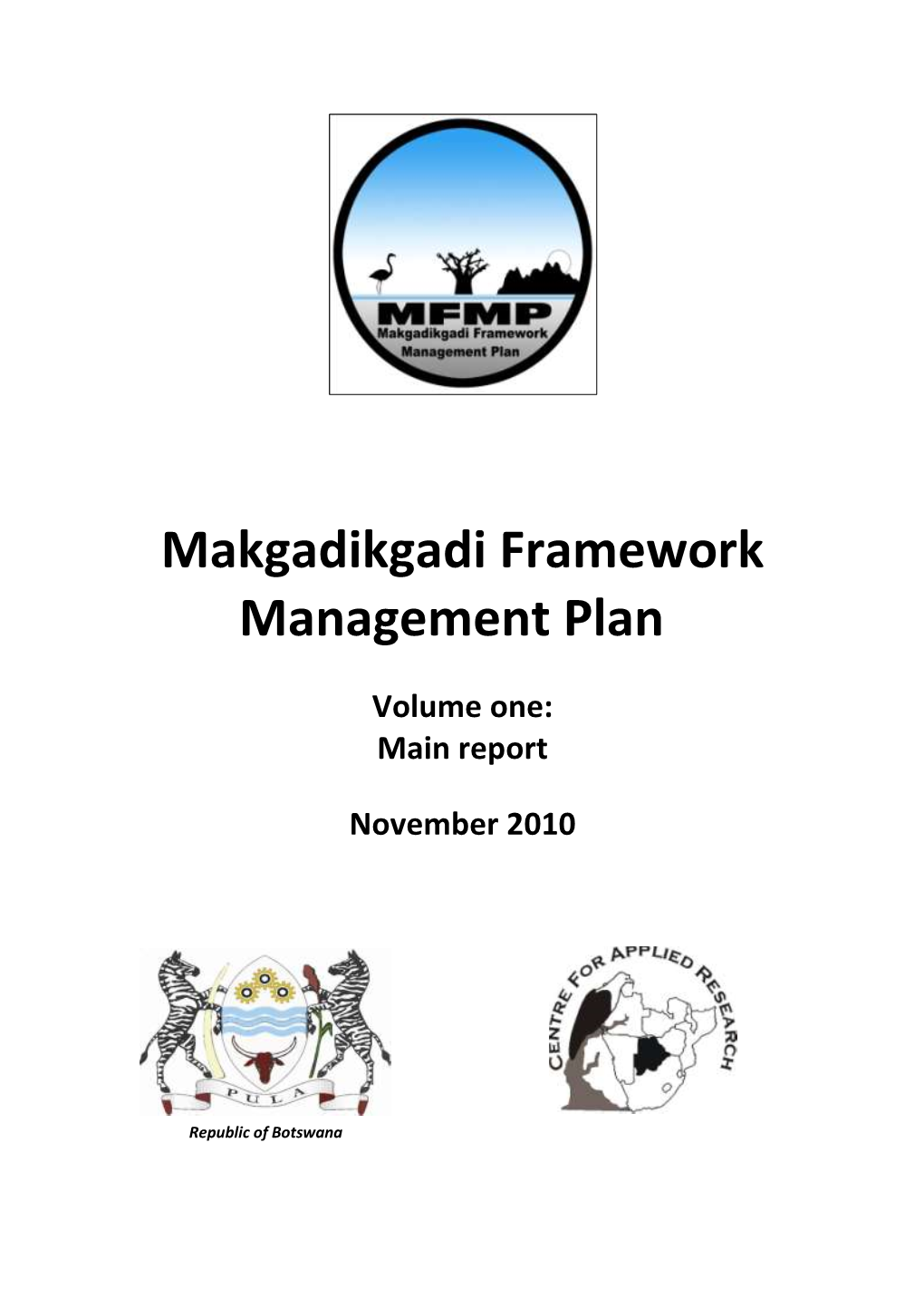 Makgadikgadi Framework Management Plan