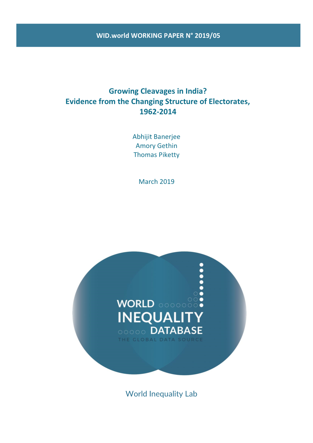 Growing Cleavages in India? Evidence from the Changing Structure of Electorates, 1962-2014