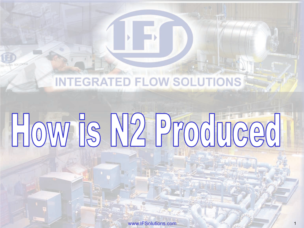 How Is Industrial Nitrogen Gas (N2) Produced/Generated?