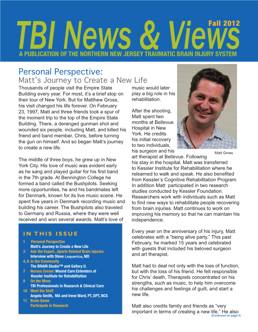 TBI News & Views Fall 2012