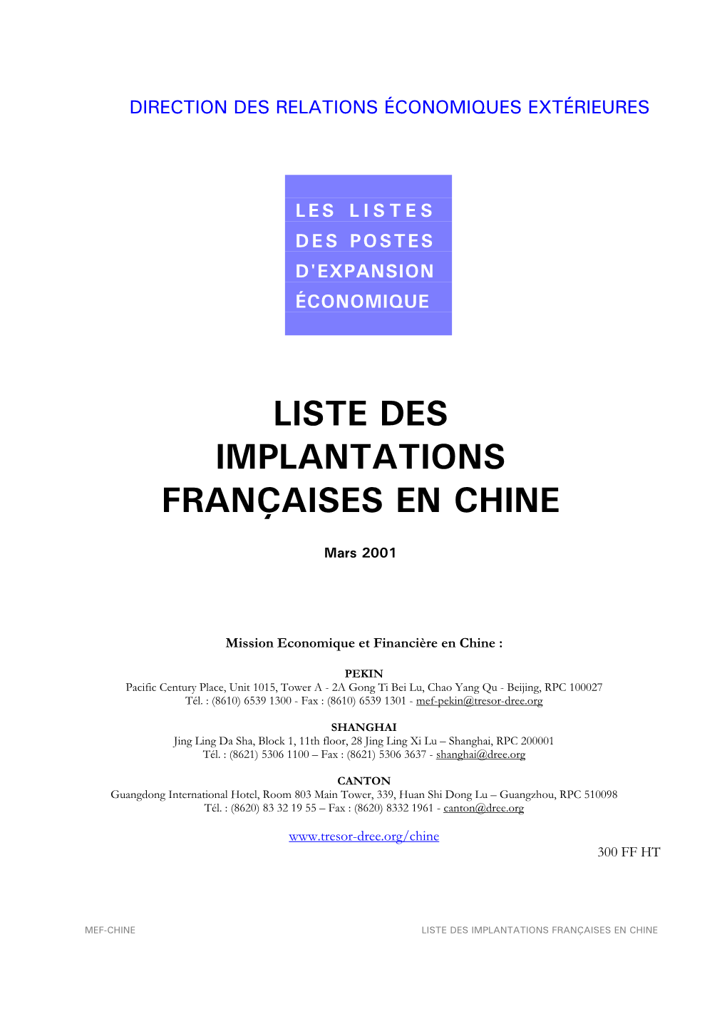 Liste Des Implantations Françaises En Chine