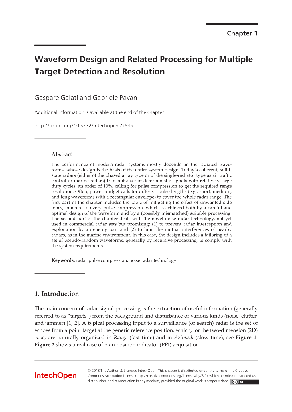 Waveform Design and Related Processing for Multiple Target Detection and Resolution Target Detection and Resolution