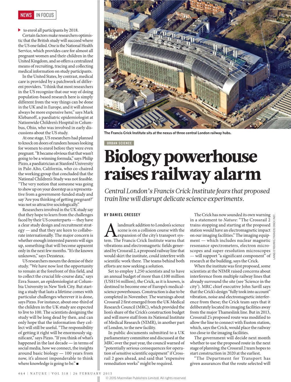 Biology Powerhouse Raises Railway Alarm