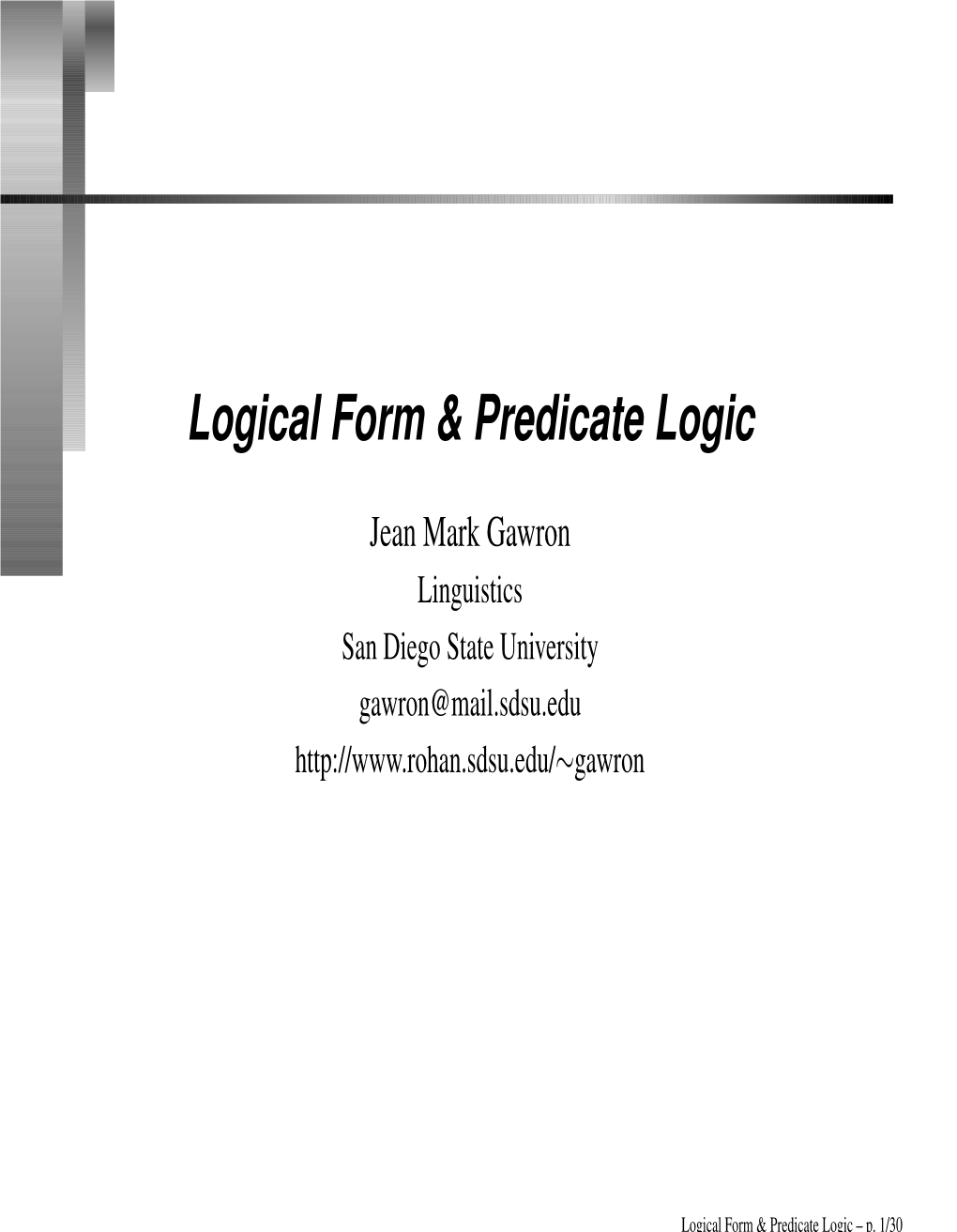 Predicate Logic