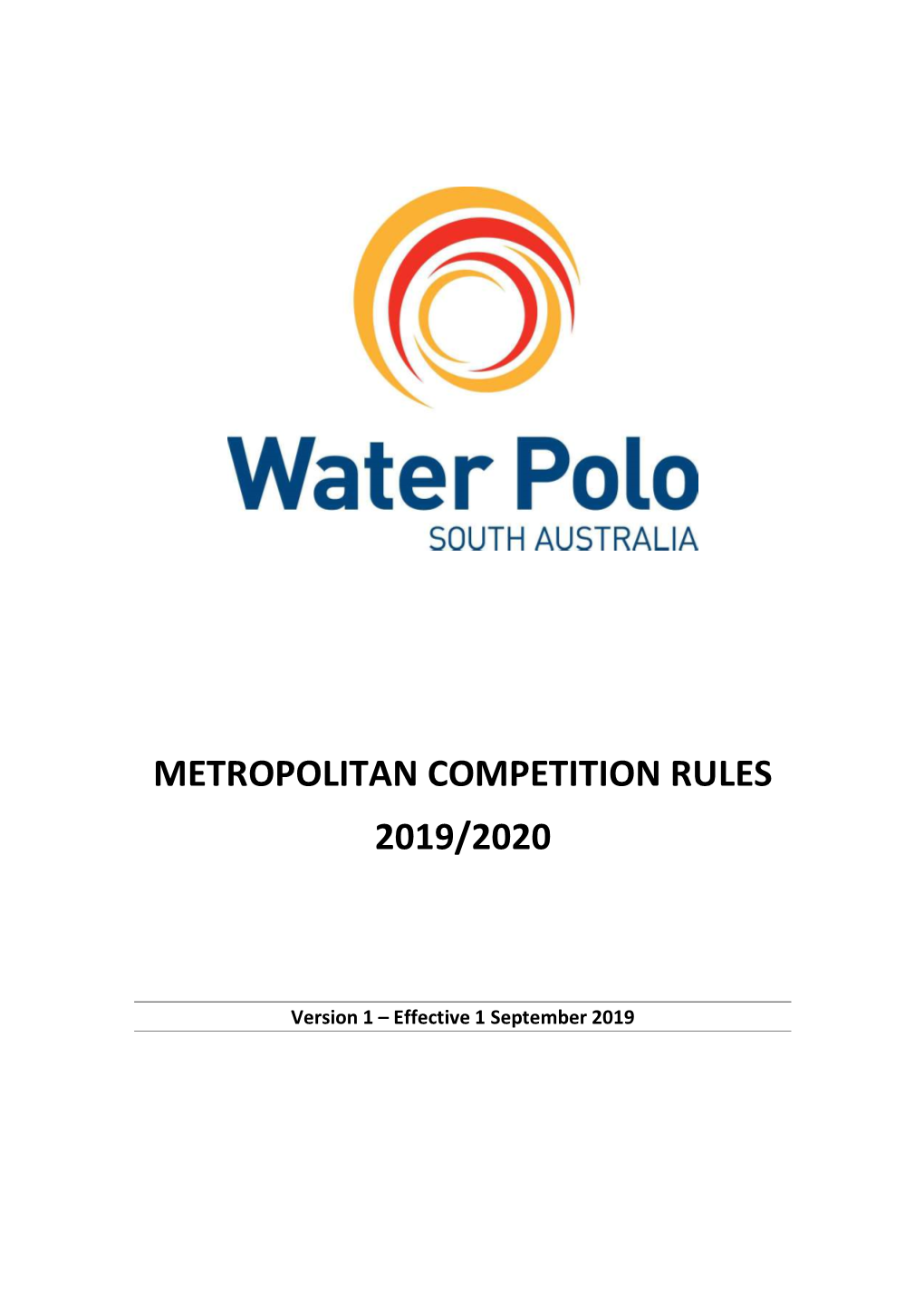 Metropolitan Competition Rules 2019/2020