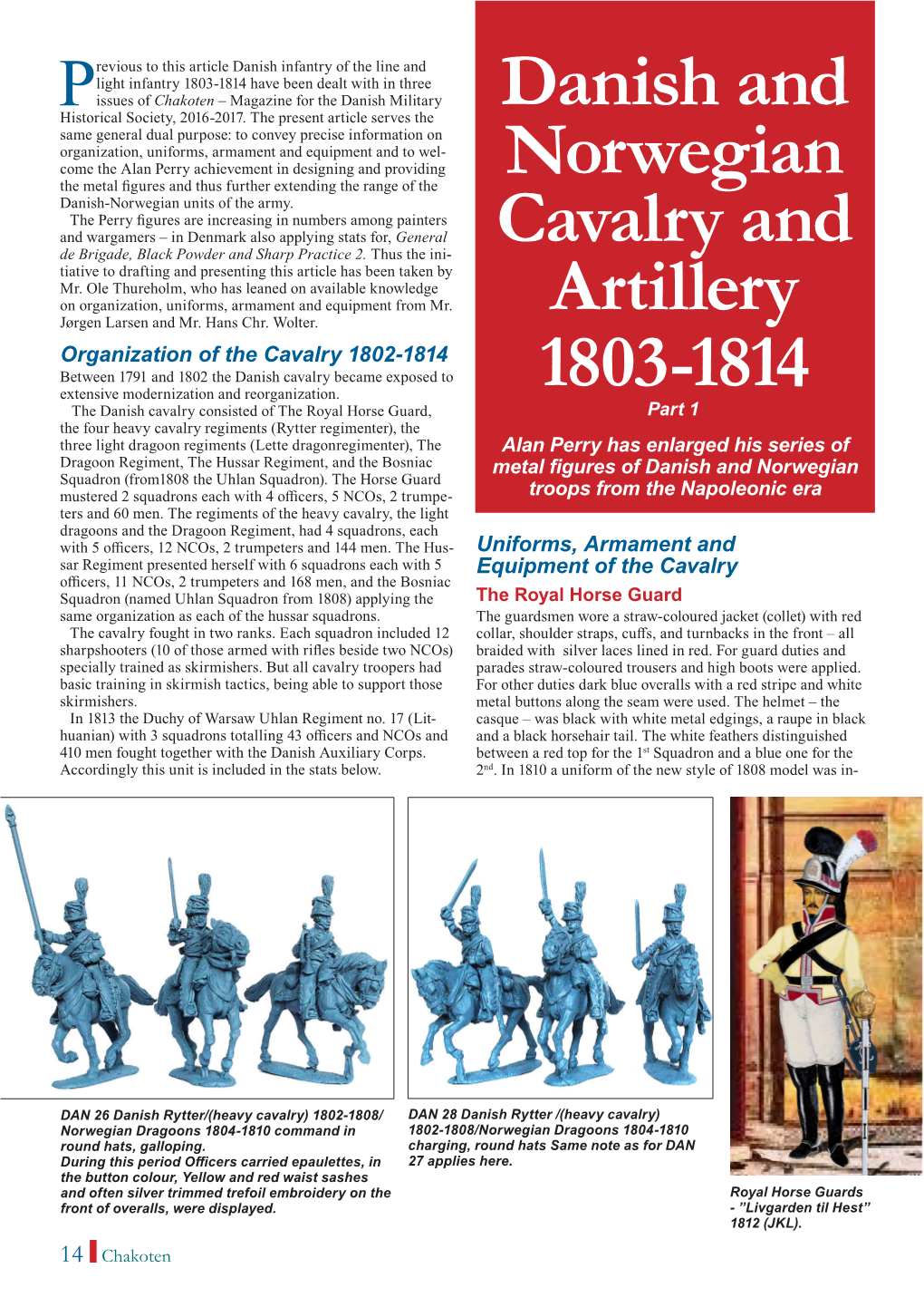 Danish and Norwegian Cavalry and Artillery 1803-1814