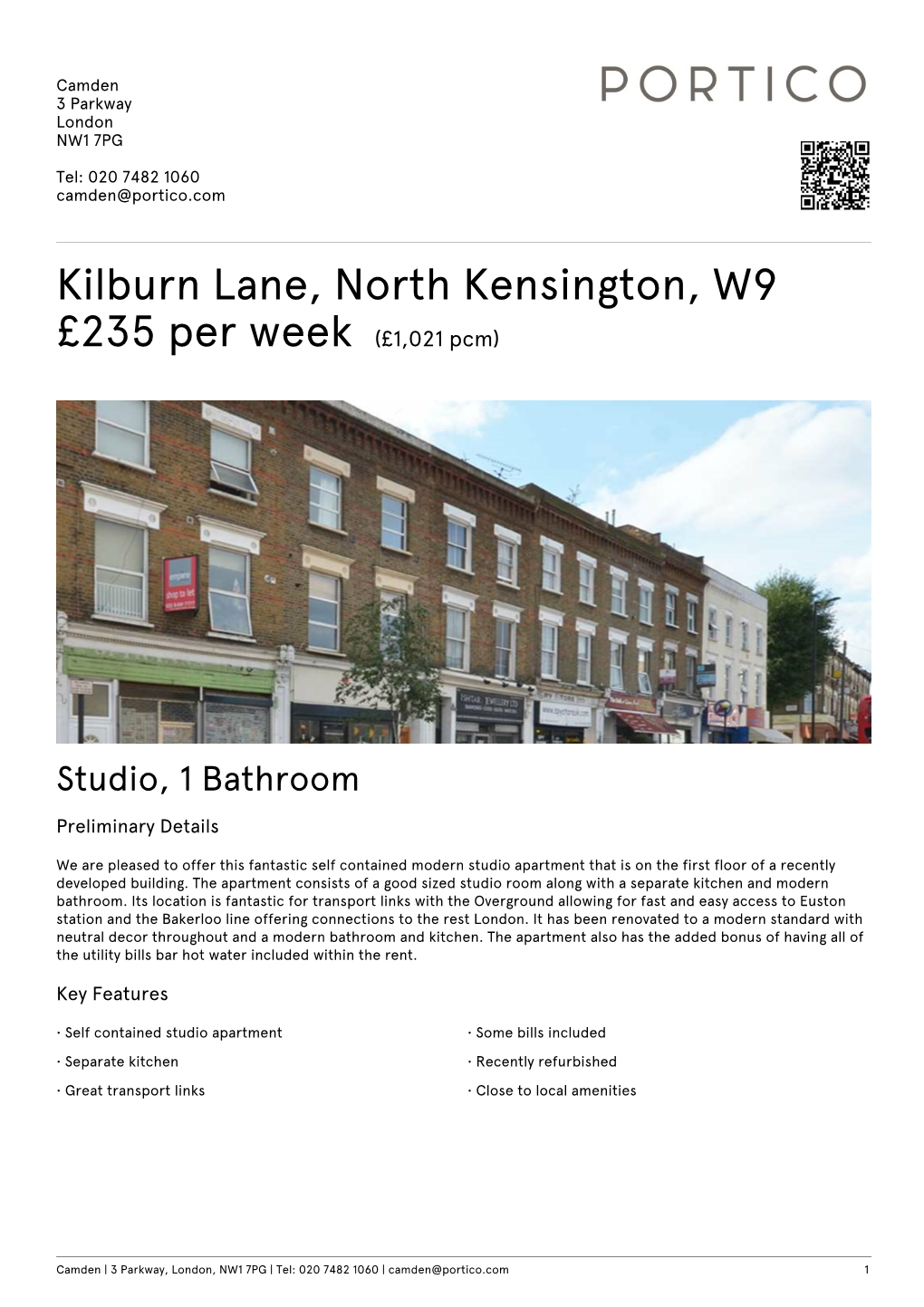 Kilburn Lane, North Kensington, W9 £235 Per Week (£1,021 Pcm)