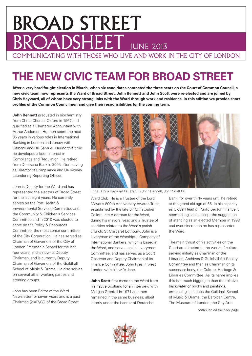 Broad Street Ward News