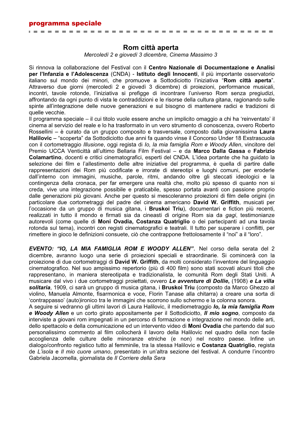 Programma Per Le Scuole