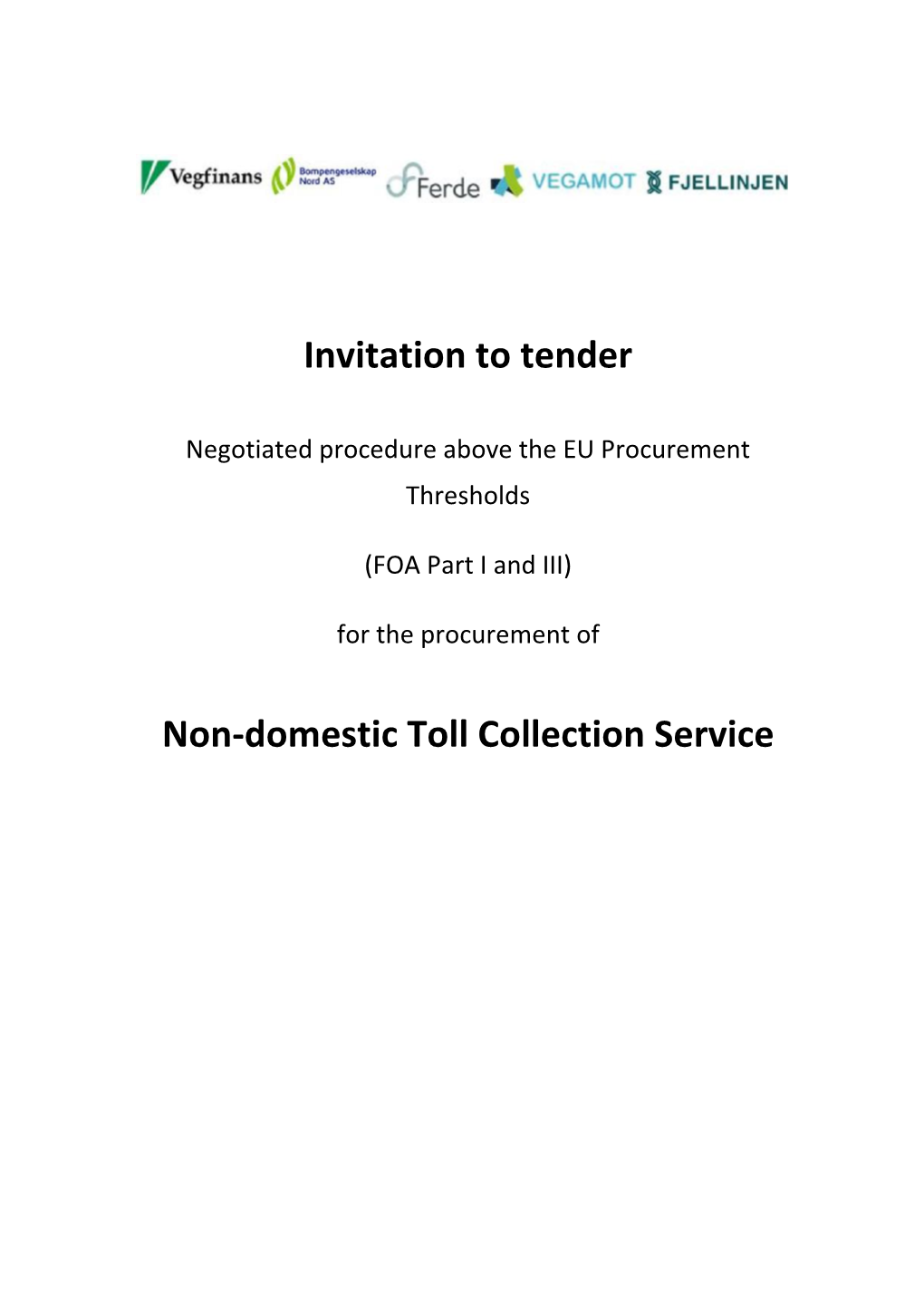 Invitation to Tender