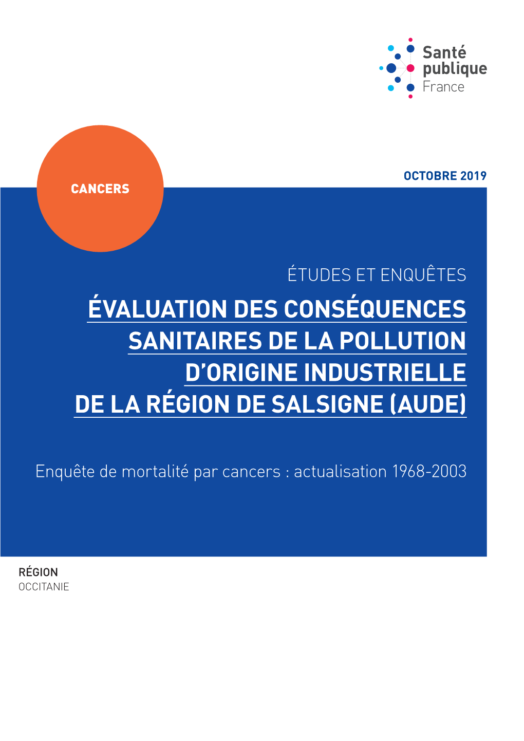 Évaluation Des Conséquences Sanitaires De La Pollution D'origine