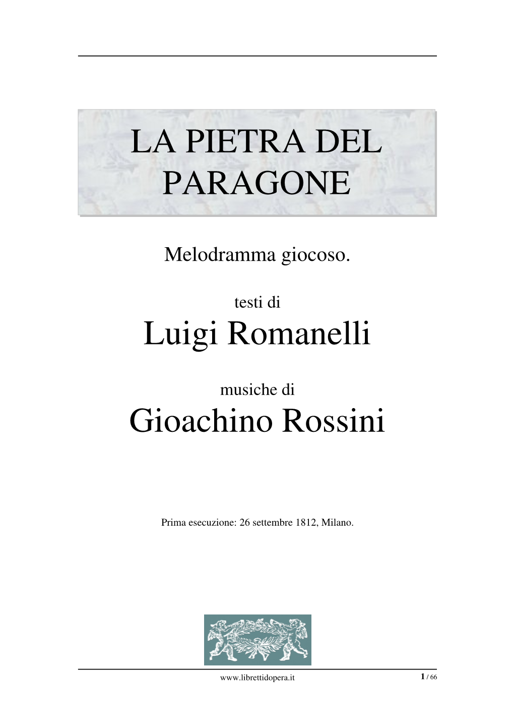 La Pietra Del Paragone