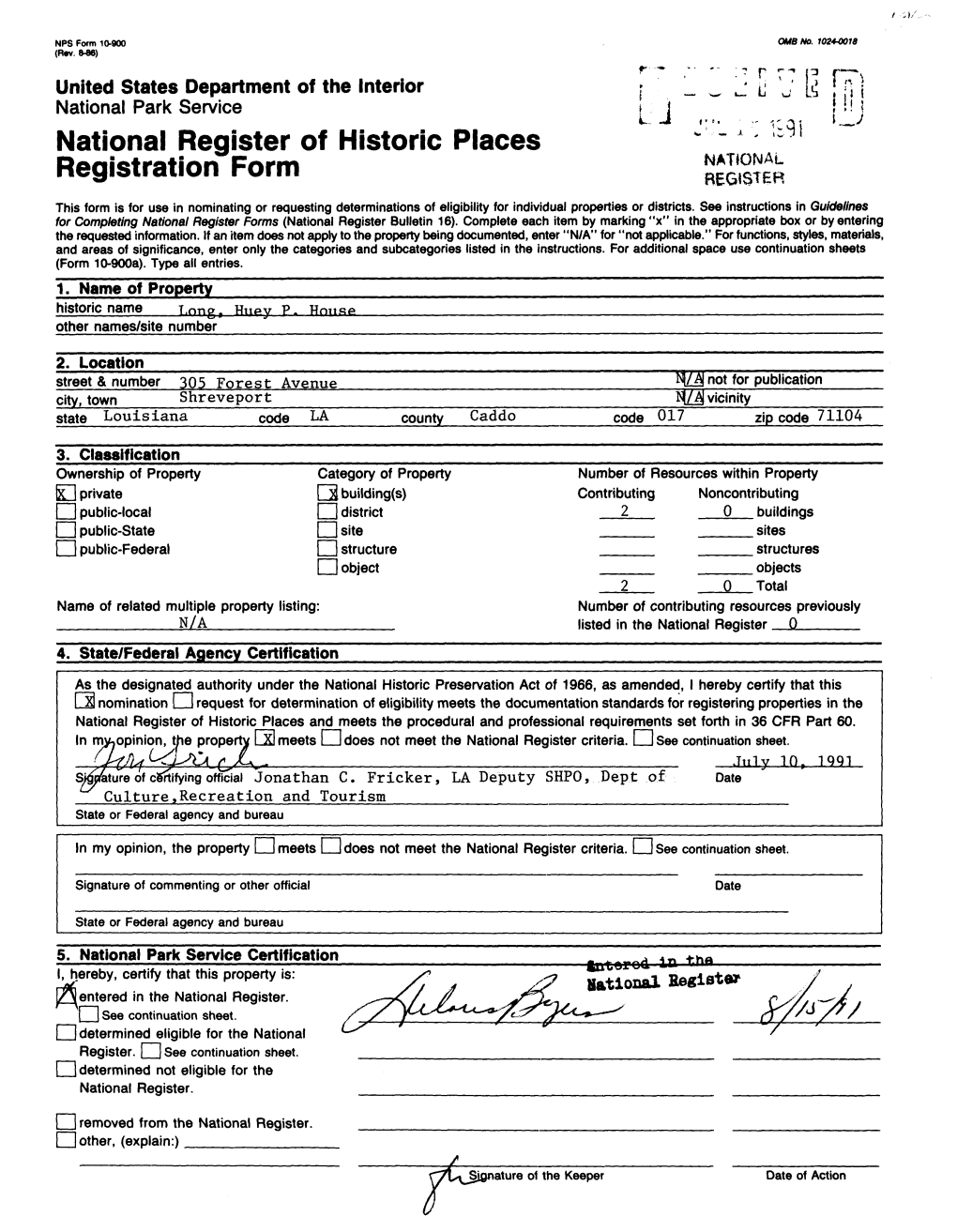 National Register of Historic Places Registration Form