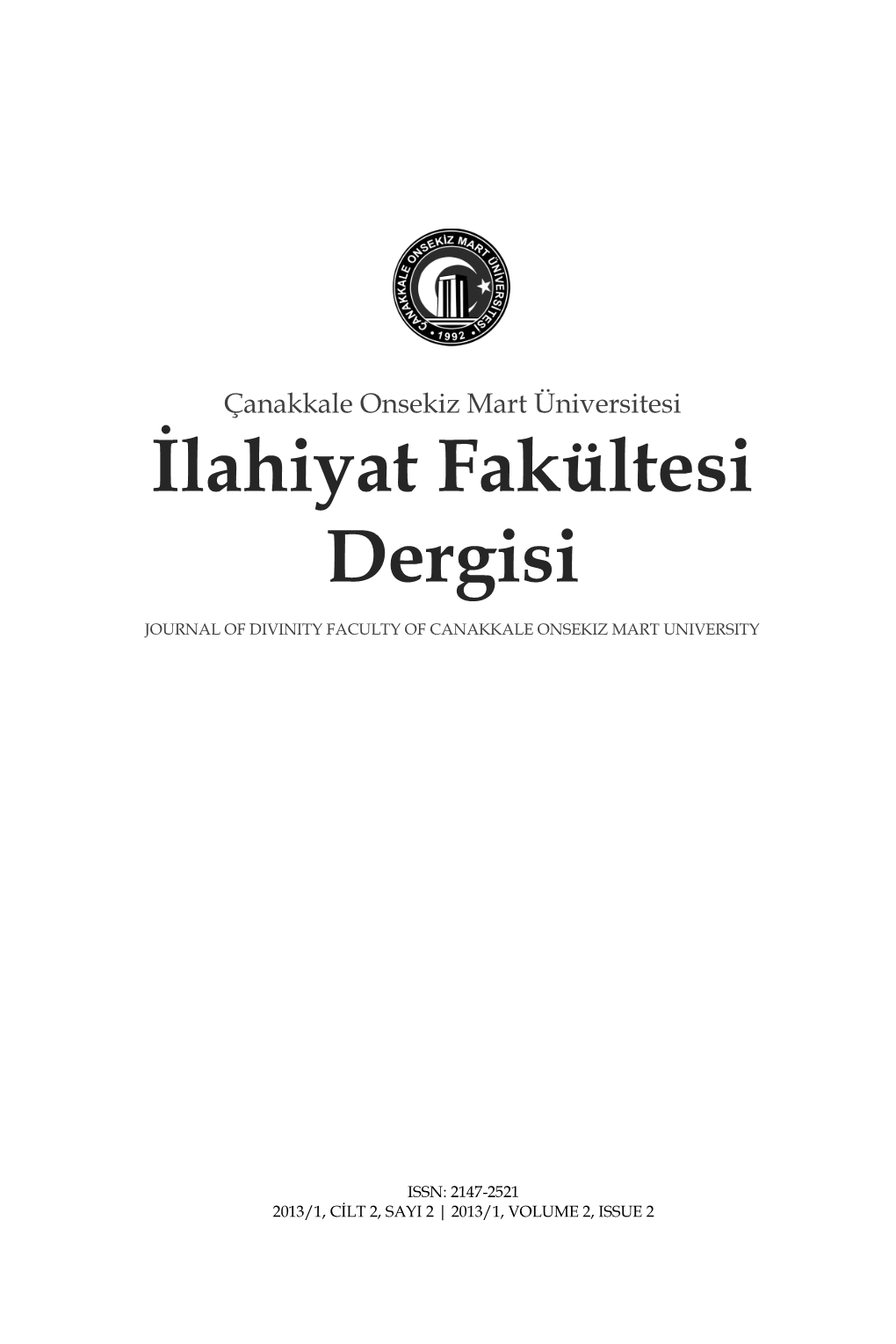 İlahiyat Fakültesi Dergisi