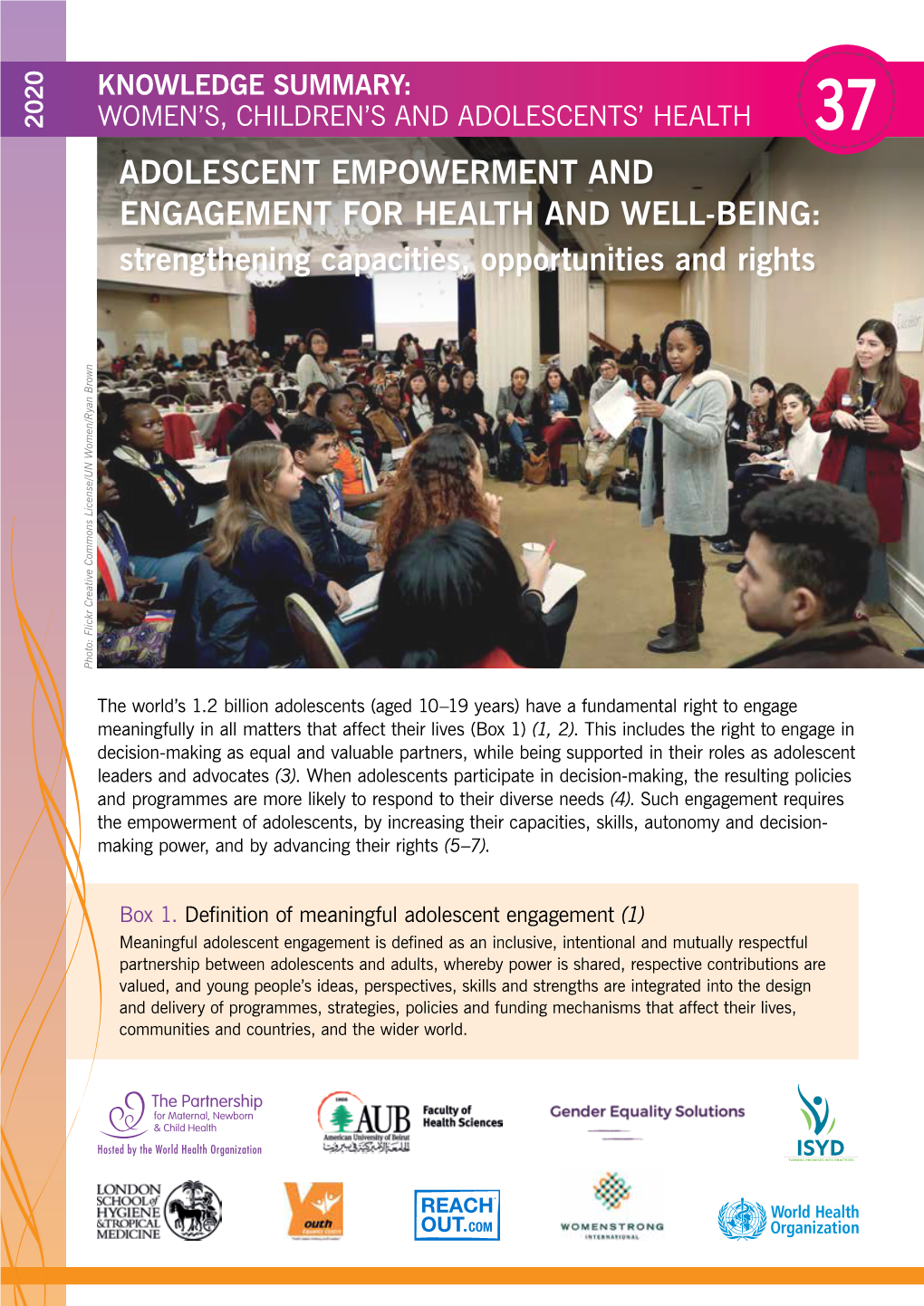 Adolescent Empowerment and Engagement for Health