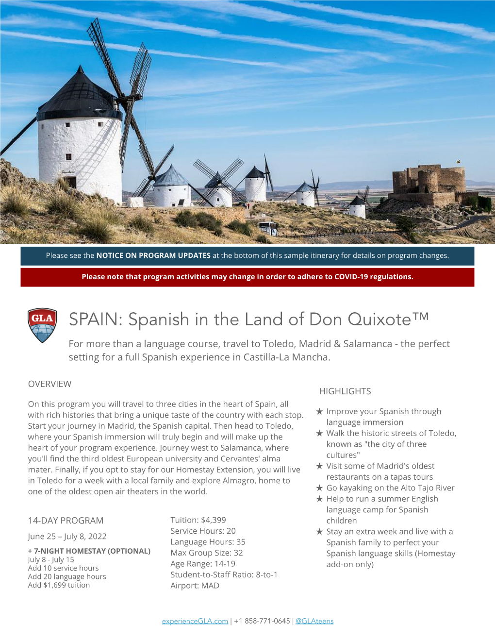 2022 Spain: Spanish in the Land of Don Quixote