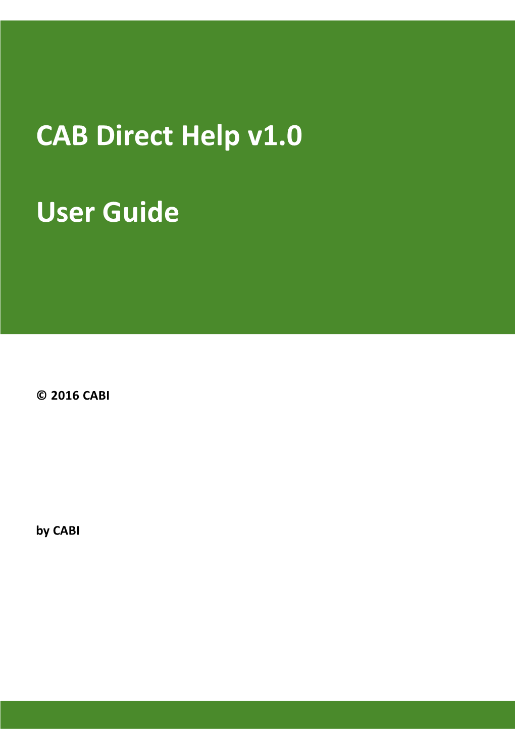 CAB Direct Help V1.0