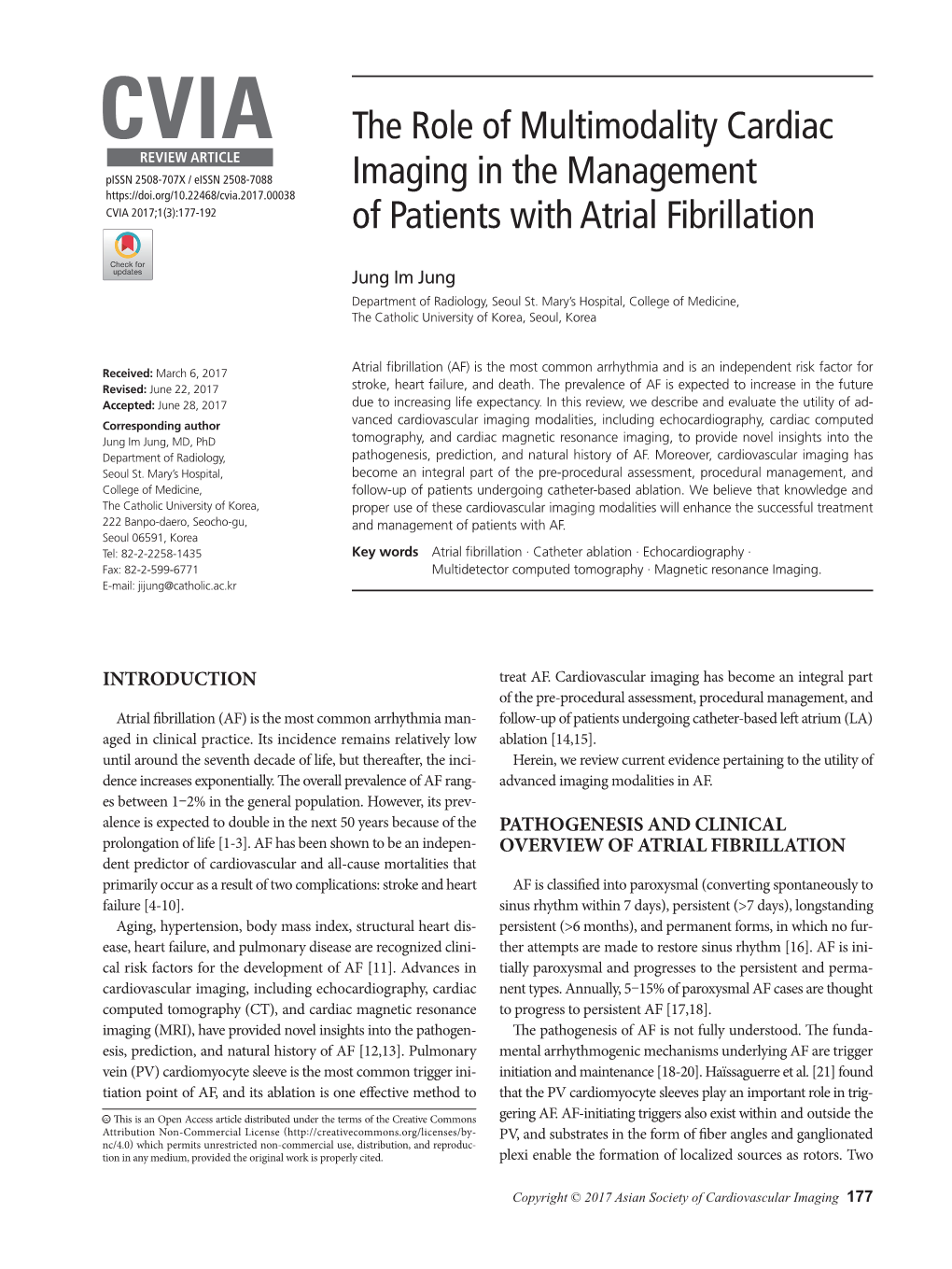 The Role of Multimodality Cardiac Imaging in the Management Of