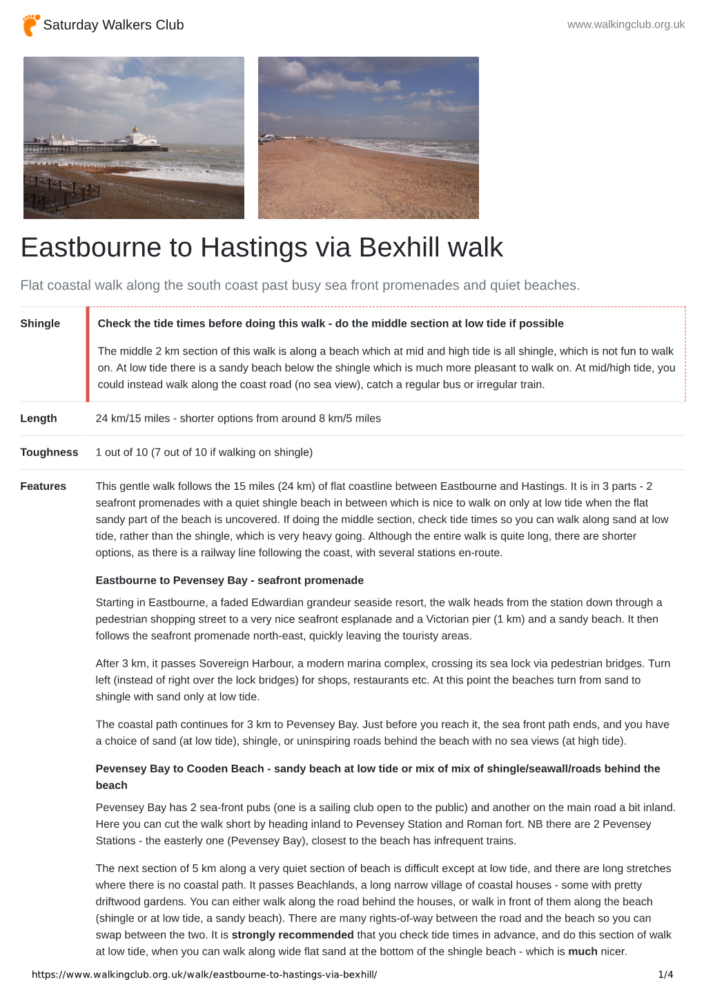 Eastbourne to Hastings Via Bexhill Walk