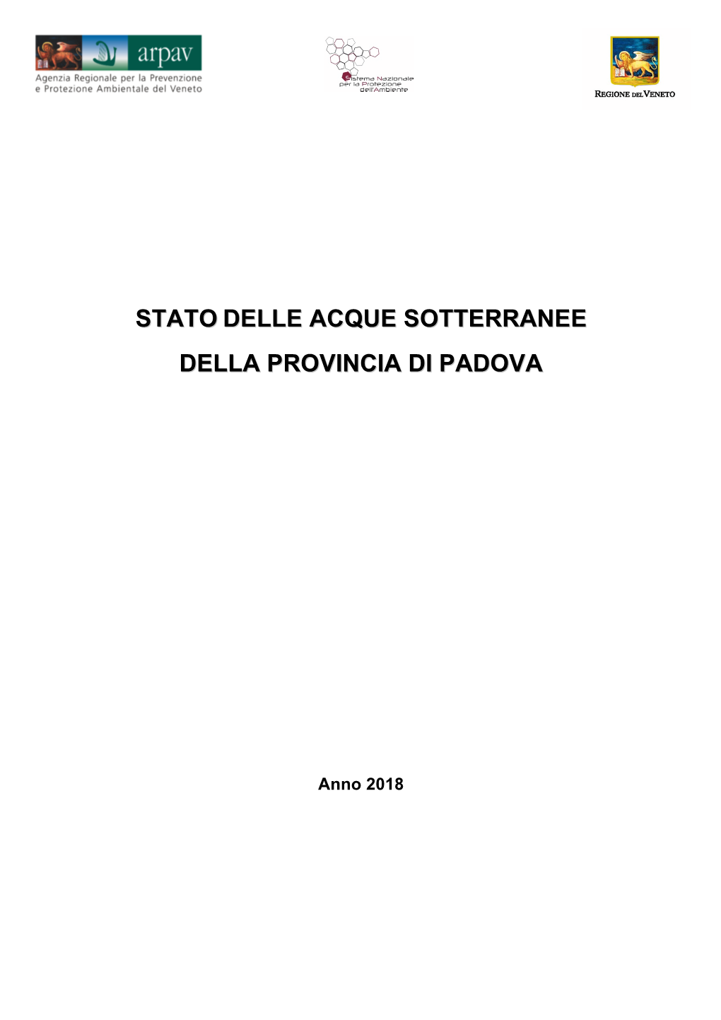 Stato Delle Acque Sotterranee Della Provincia Di Padova