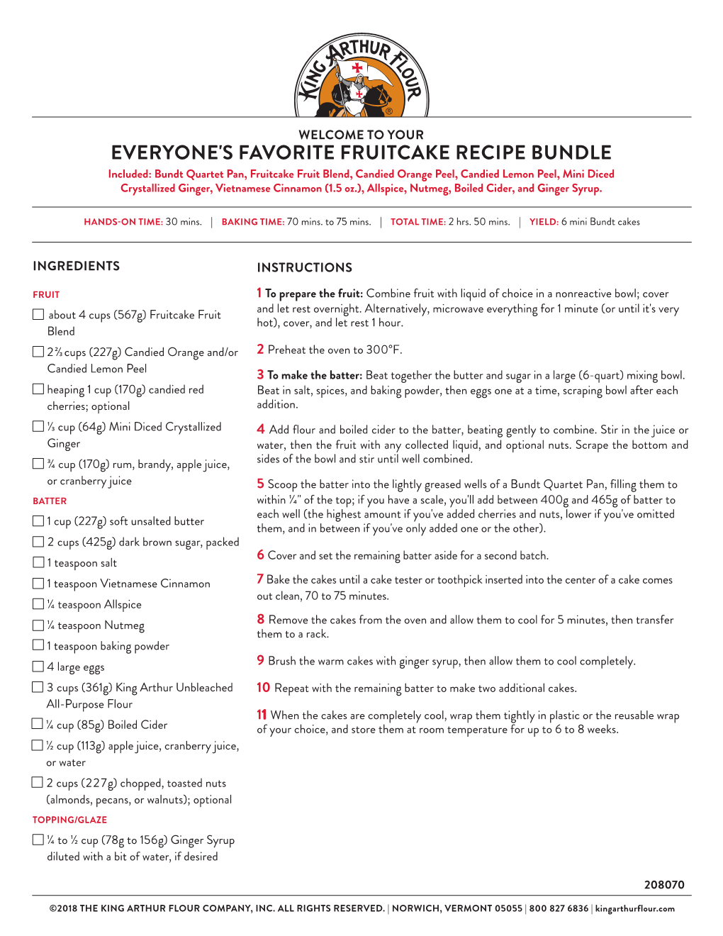 Everyone's Favorite Fruitcake Recipe Bundle