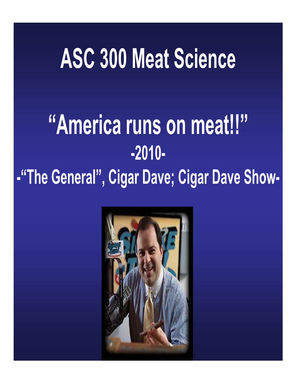 ASC 300 Meat Science