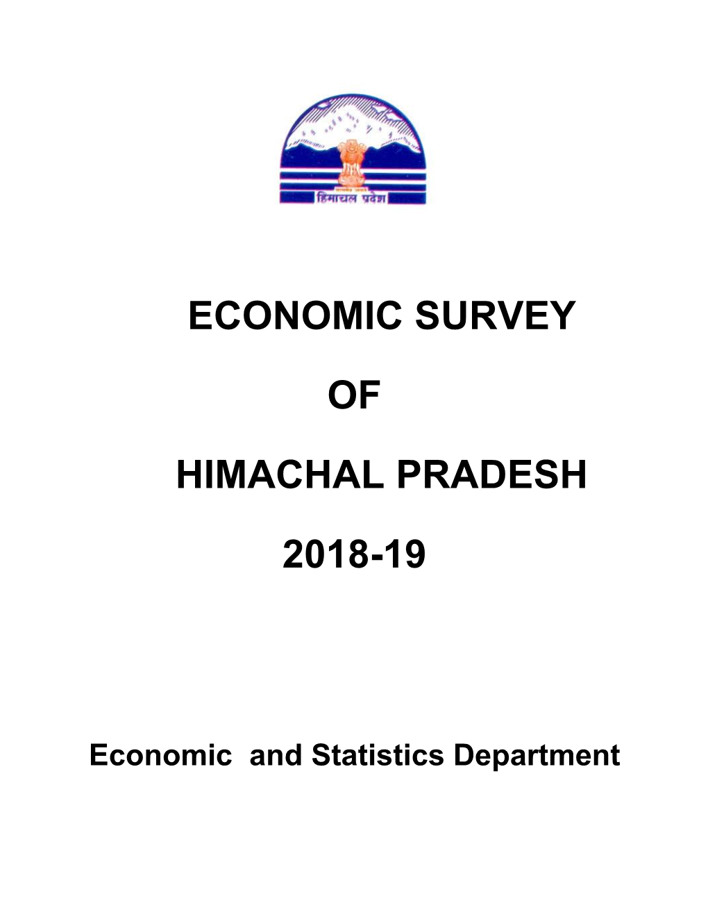 Economic Survey of Himachal Pradesh 2018-19
