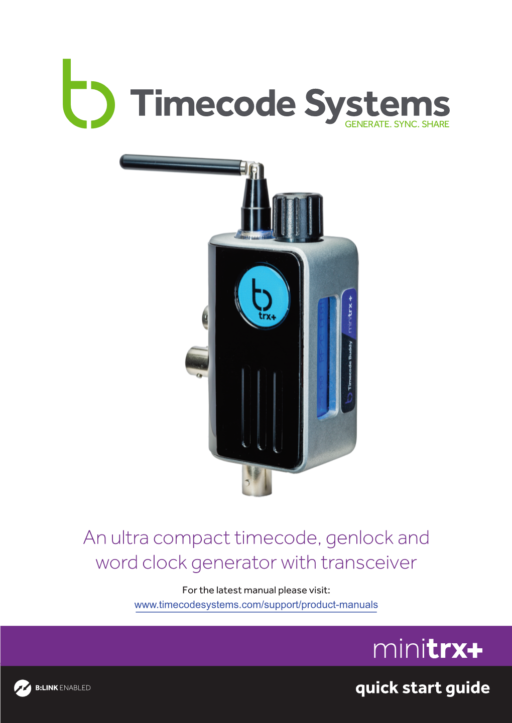 Timecode Systems Minitrx+ Manual